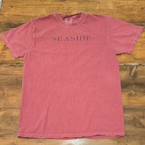 Comfort Colors Seaside Tee | Faded Red Coastal‎ Graphic | Size M